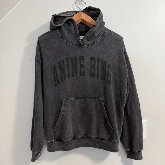 Anine Bing Harvey Sweatshirt Washed Black - Picture 6 of 15
